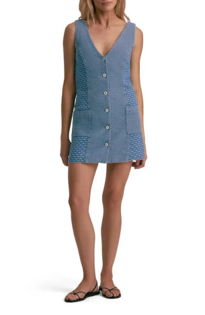 Favorite Daughter The Arlo Sleeveless Knit Minidress In Blue