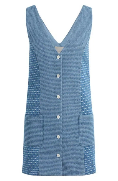 Favorite Daughter The Arlo Sleeveless Knit Minidress In Blue