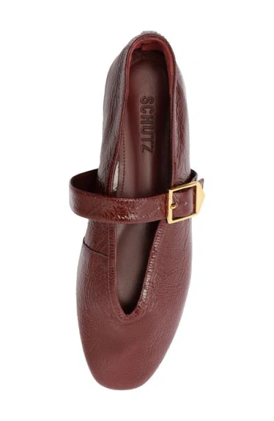 Schutz Courtney Patent Leather Mary Jane Flat In Multi