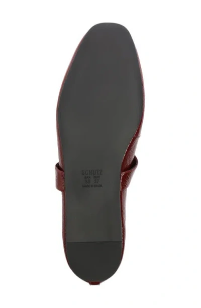 Schutz Courtney Patent Leather Mary Jane Flat In Multi