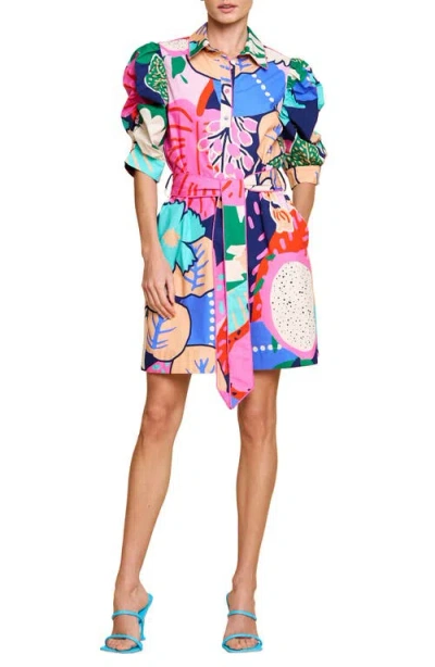 Ciebon Scarlette Tie Belt Button Front Minidress