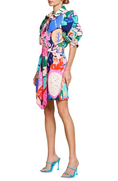 Ciebon Scarlette Tie Belt Button Front Minidress