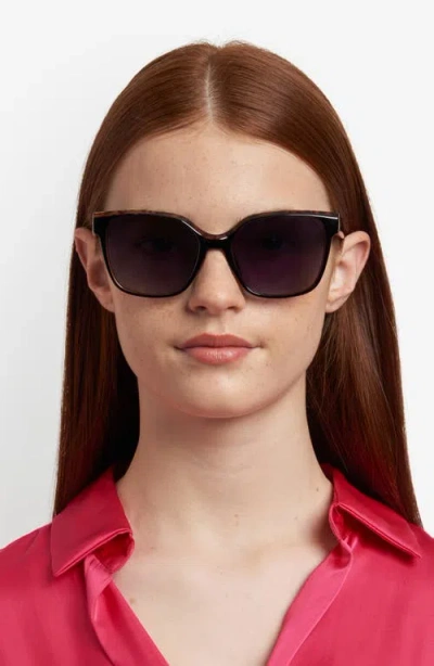 Fossil 55mm Gradient Cat Eye Sunglasses In Blue