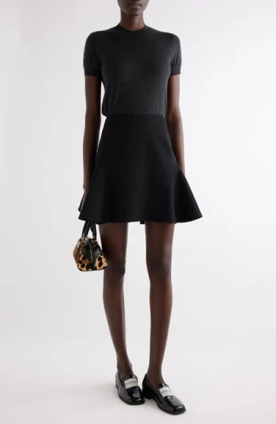 Givenchy Silk Skater Skirt In Black