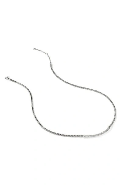 John Hardy Jh Essential Diamond Necklace In Metallic