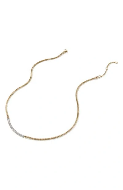 John Hardy 14kt Yellow Gold Jh Essential Diamond Necklace In Gold