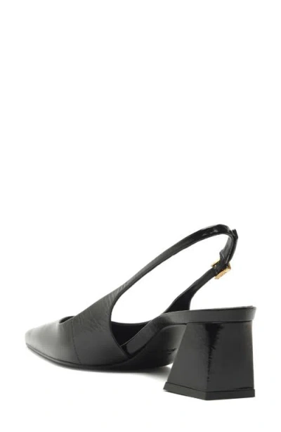 Schutz Rhonda Mid Slingback Pointed Toe Pump In Black