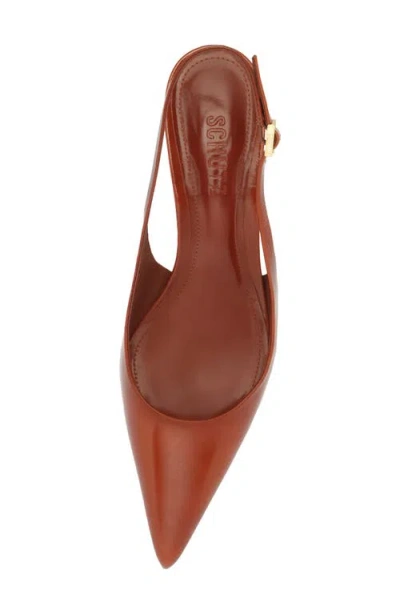 Schutz Rhonda Mid Slingback Pointed Toe Pump In Multi