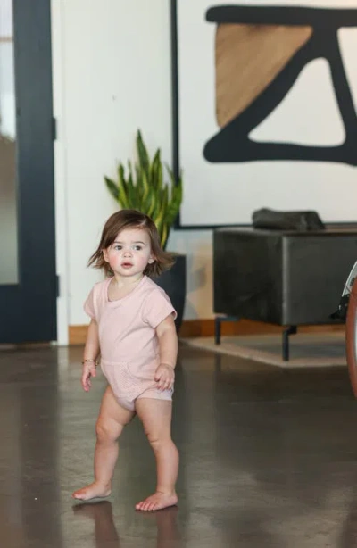 Maniere Manière Kids' Mesh Sport Romper In Pink