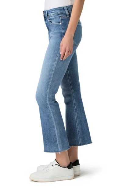 Paige Colette Raw Hem High Waist Crop Flare Jeans In Blue