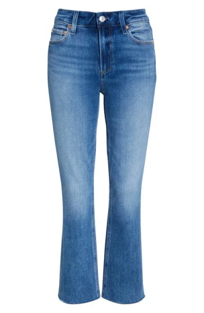 Paige Colette Raw Hem High Waist Crop Flare Jeans In Blue