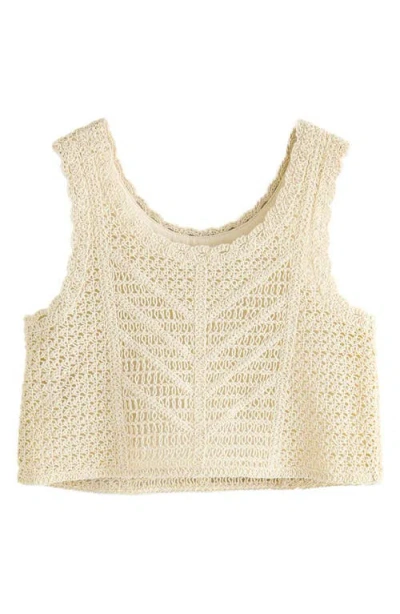 Next Kids' Embroidered Cotton Woven Top & Shorts Set In Neutral