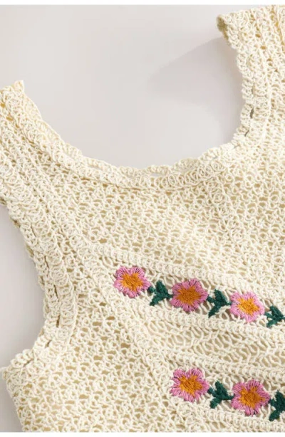 Next Kids' Embroidered Cotton Woven Top & Shorts Set In Neutral