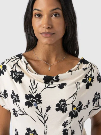 Saint + Sofia Cowl Neck Tee