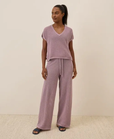 Pact Beachside Linen V-neck Top Made With Organic Cotton In Metallic