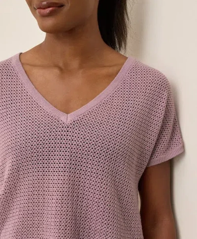 Pact Beachside Linen V-neck Top Made With Organic Cotton In Metallic