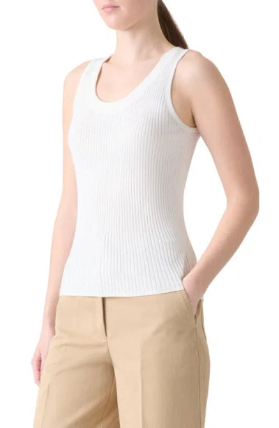 Akris Punto Crewneck Cotton Rib Tank Top
