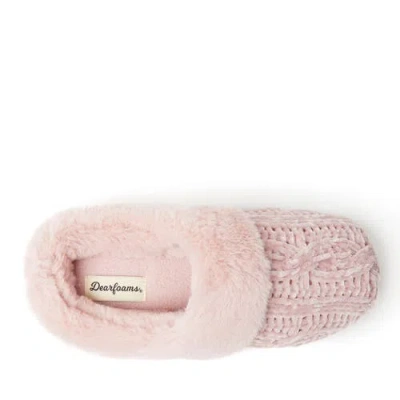 Dearfoams Claire Cable Knit Chenille Clog Slipper