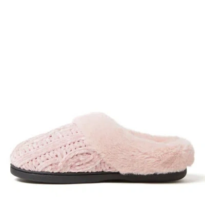 Dearfoams Claire Cable Knit Chenille Clog Slipper