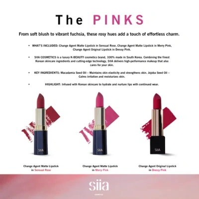 Siia Cosmetics 3-pc. The Pinks Set