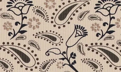 Maniere Manière Pretty Paisley Rib Cotton Blend Footie In Neutral