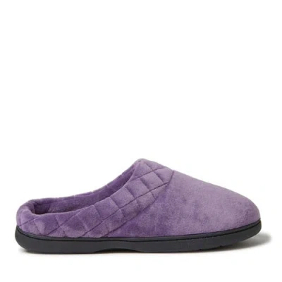 Dearfoams Darcy Quilted Cuff Velour Clog Slipper In Multi