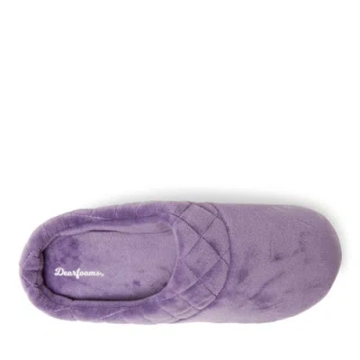 Dearfoams Darcy Quilted Cuff Velour Clog Slipper In Multi