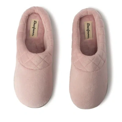 Dearfoams Darcy Quilted Cuff Velour Clog Slipper In Multi