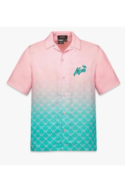 Mcm X Snipes Gradation Monogram Shirt In Pink