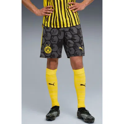 Puma X Kidsuper Bvb Replica Performance Mesh Soccer Shorts In Gray