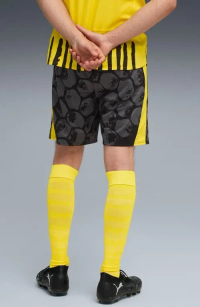Puma X Kidsuper Bvb Replica Performance Mesh Soccer Shorts In Gray