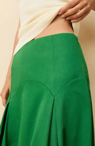 Solid & Striped The Gael Pleated Maxi Skirt In Green