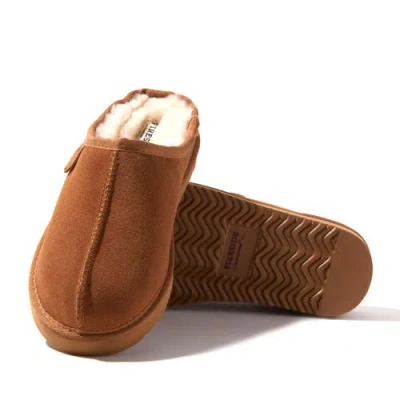 Dearfoams Fireside Greta Genuine Shearling Clog Slipper In Brown