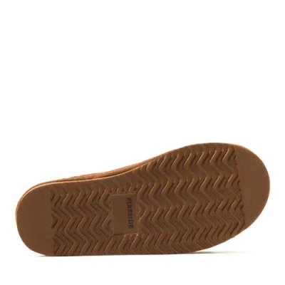 Dearfoams Fireside Greta Genuine Shearling Clog Slipper In Brown