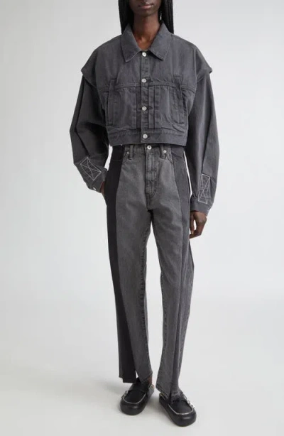 Kuro Remake Military Mark Iv Denim Pants In Gray