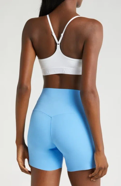 Nike Indy Light Support Padded Adjustable Sports Bra In White
