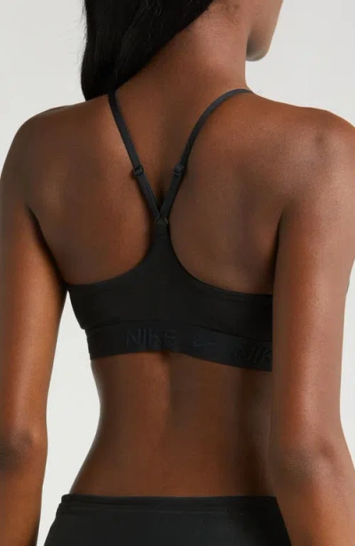 Nike Indy Light Support Padded Adjustable Sports Bra In Black
