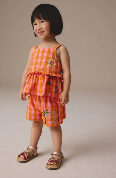 Next Kids' Gingham Top & Shorts Set In Multi