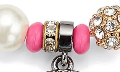 Kurt Geiger London Evil Eye Charm Bead Bracelet In Multi