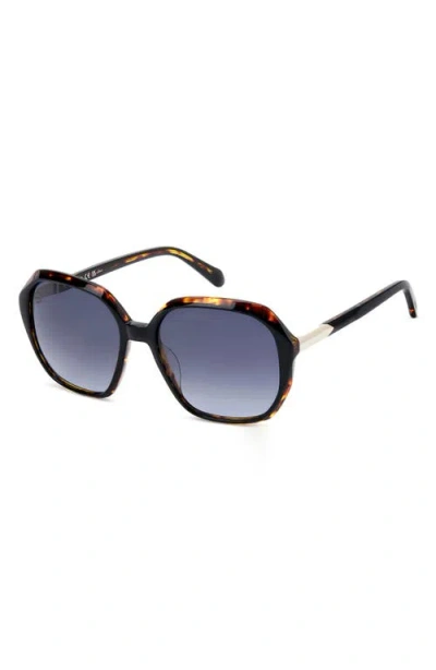 Fossil 54mm Gradient Rectangular Sunglasses