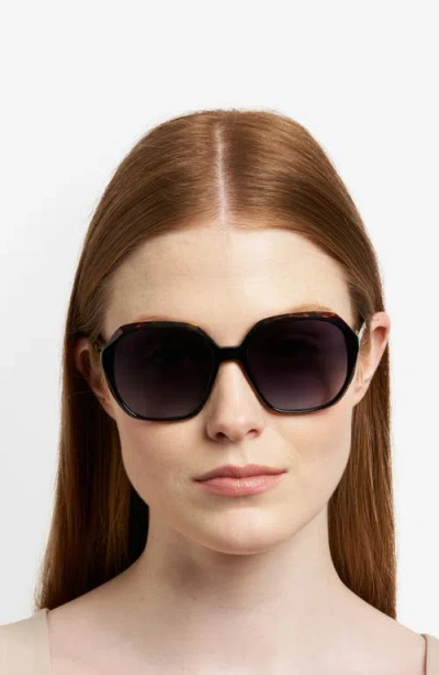 Fossil 54mm Gradient Rectangular Sunglasses