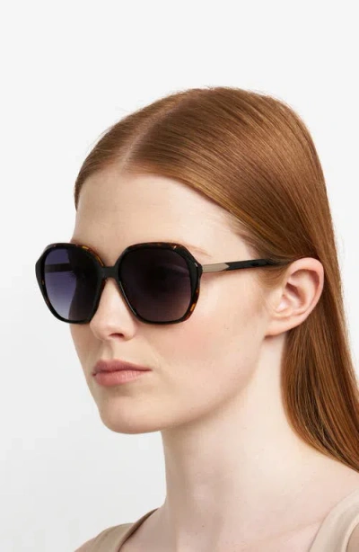 Fossil 54mm Gradient Rectangular Sunglasses