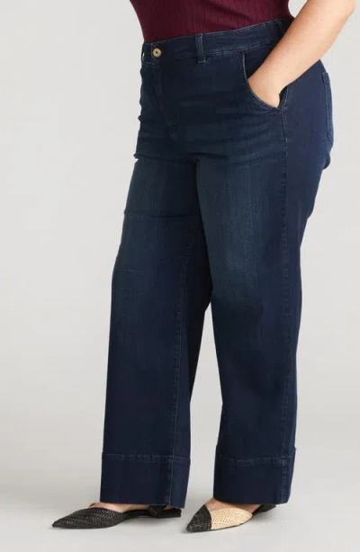 Universal Standard Carol High Waist Stretch Wide Leg Jeans In Blue