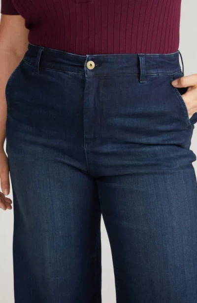Universal Standard Carol High Waist Stretch Wide Leg Jeans In Blue