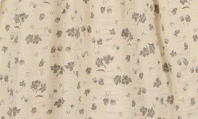 Maniere Manière Kids' Floral Cotton Blend Dress In Brown