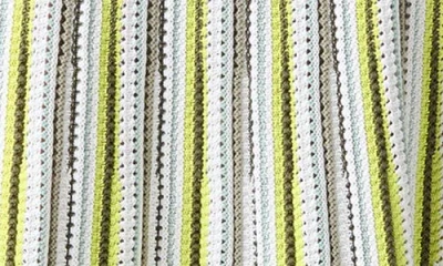Akris Punto Stripe Mixed Stitch Maxi Sweater Skirt In Green