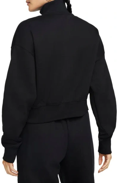 Nike Sportswear Phoenix Fleece Crop Sweatshirt In Black