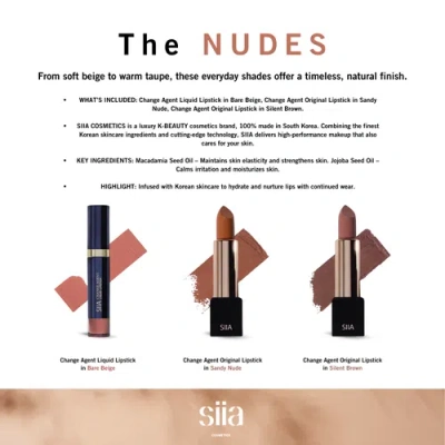 Siia Cosmetics 3-pc. The Nudes Set