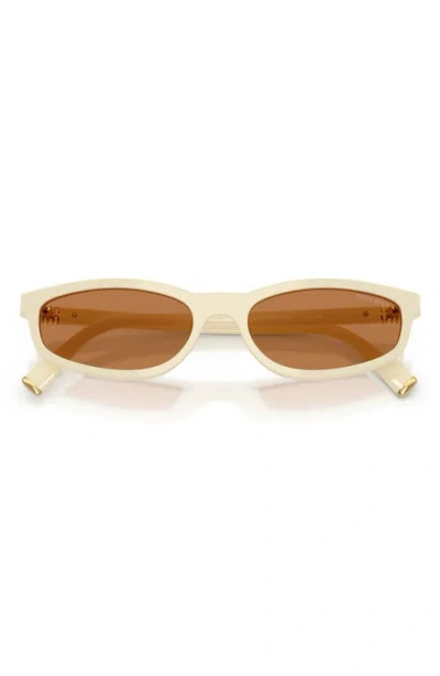 Miu Miu 54mm Oval Sunglasses In Neutral