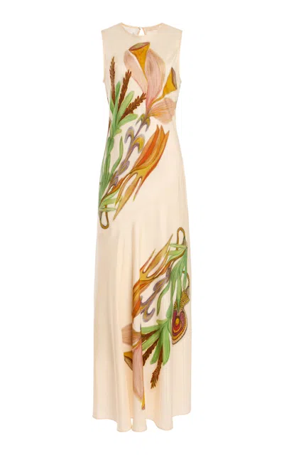 Ulla Johnson Gaea Midi Dress In Inner Nature In Multi
